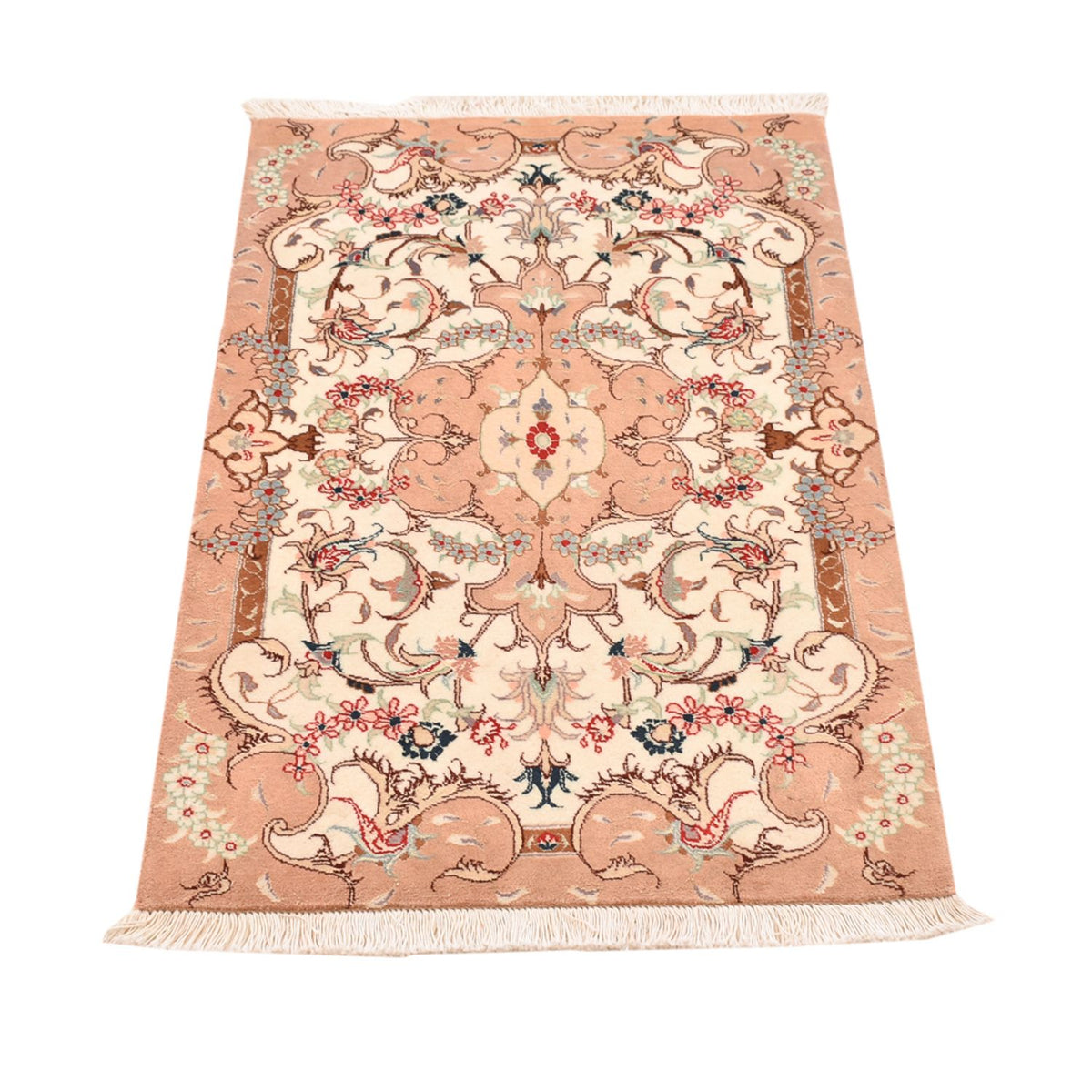 Perzisch tapijt - Tabriz - Royal - 92 x 59 cm - licht beige