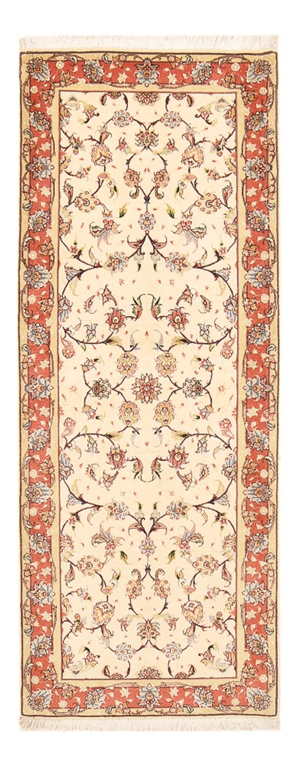 Loper Perzisch tapijt - Tabriz - Royal - 204 x 80 cm - beige