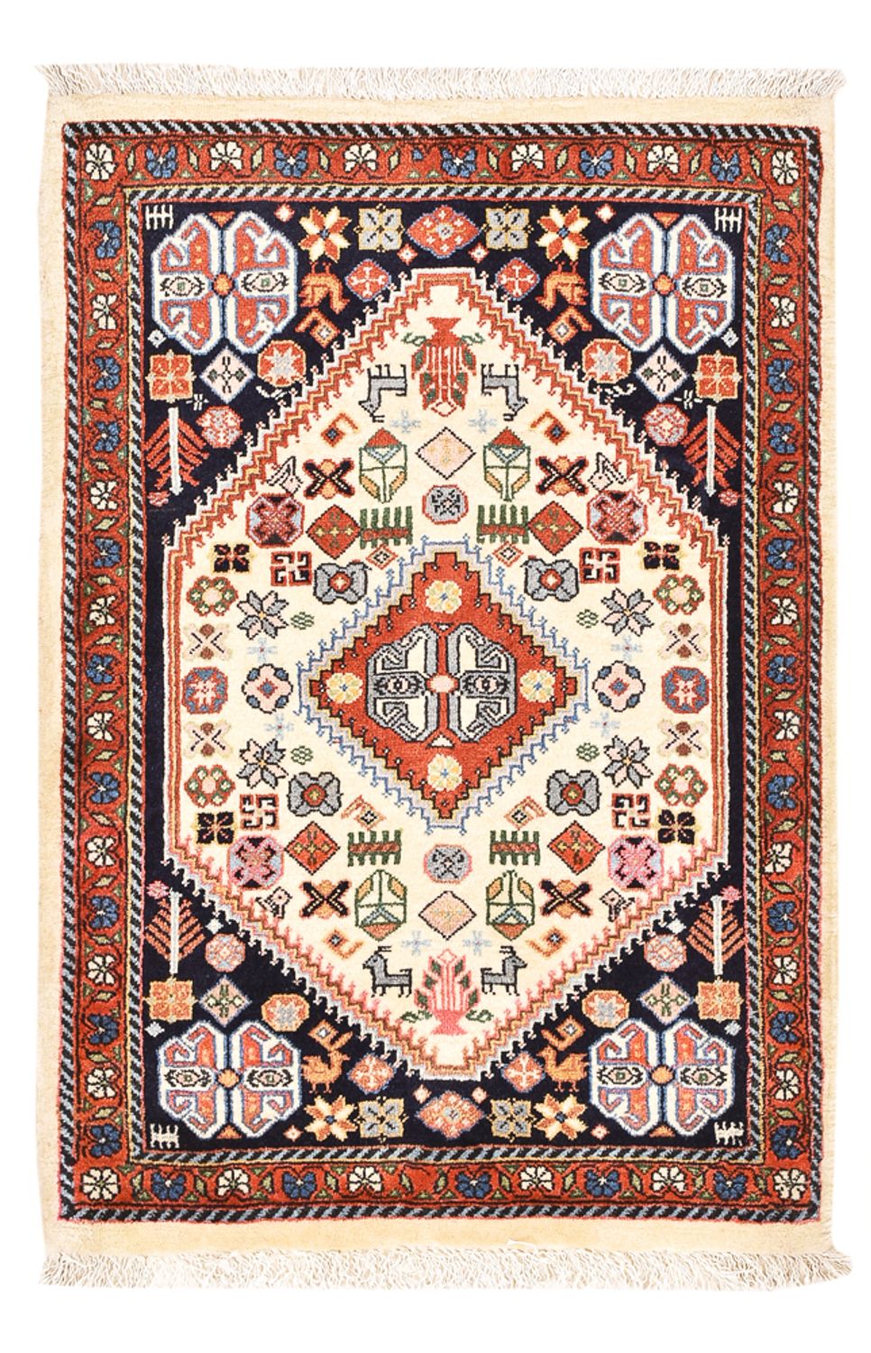 Gabbeh Tapijt - Kashkuli Perzisch - 90 x 60 cm - veelkleurig