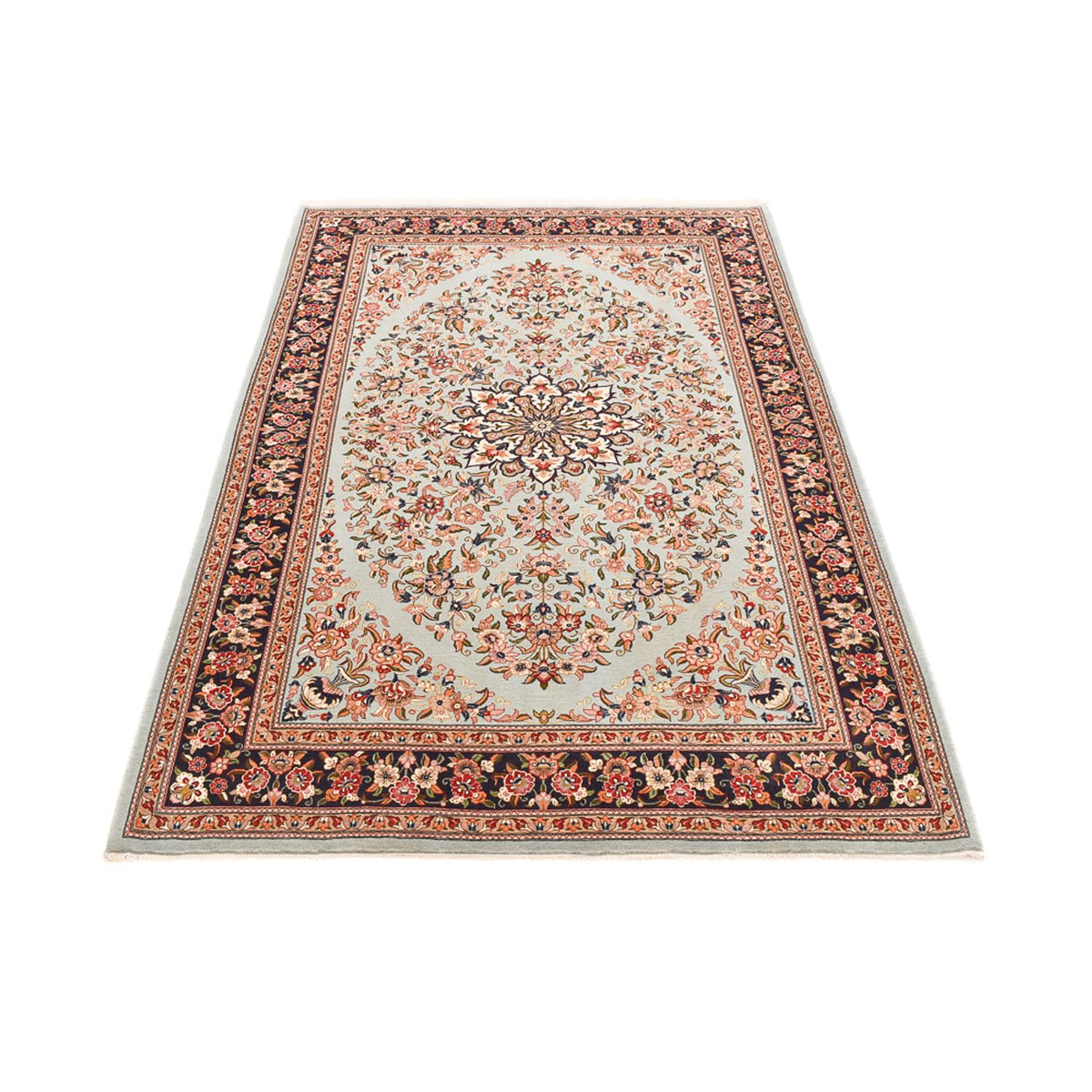 Perzisch tapijt - Ghom - Koninklijk - 215 x 138 cm - licht beige