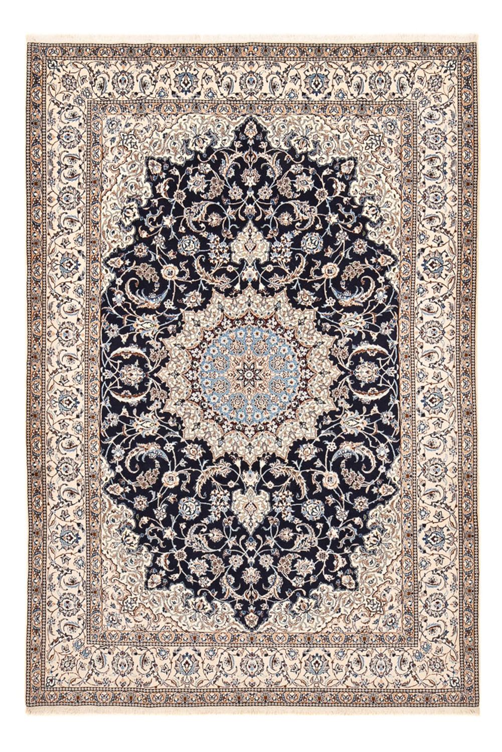 Perzisch tapijt - Nain - Premium - 294 x 202 cm - donkerblauw