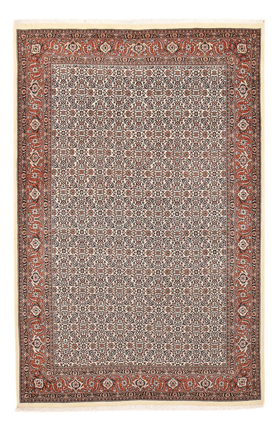 Perzisch tapijt - Bijar - 305 x 202 cm - donkerrood