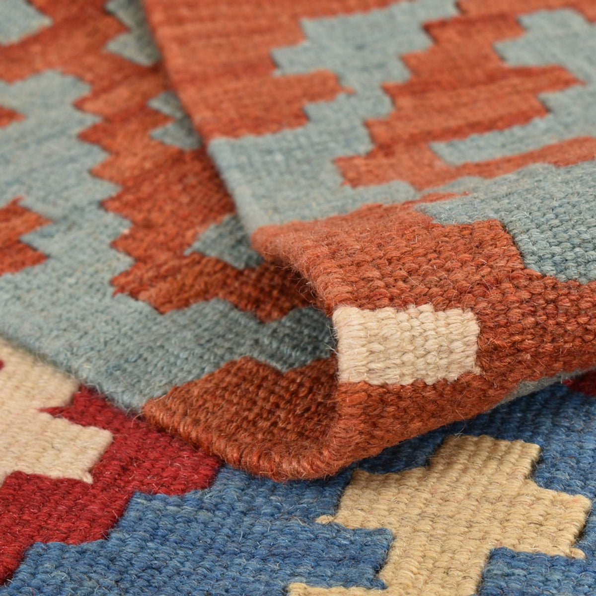 Kelim tapijt - Oosters - 196 x 153 cm - veelkleurig