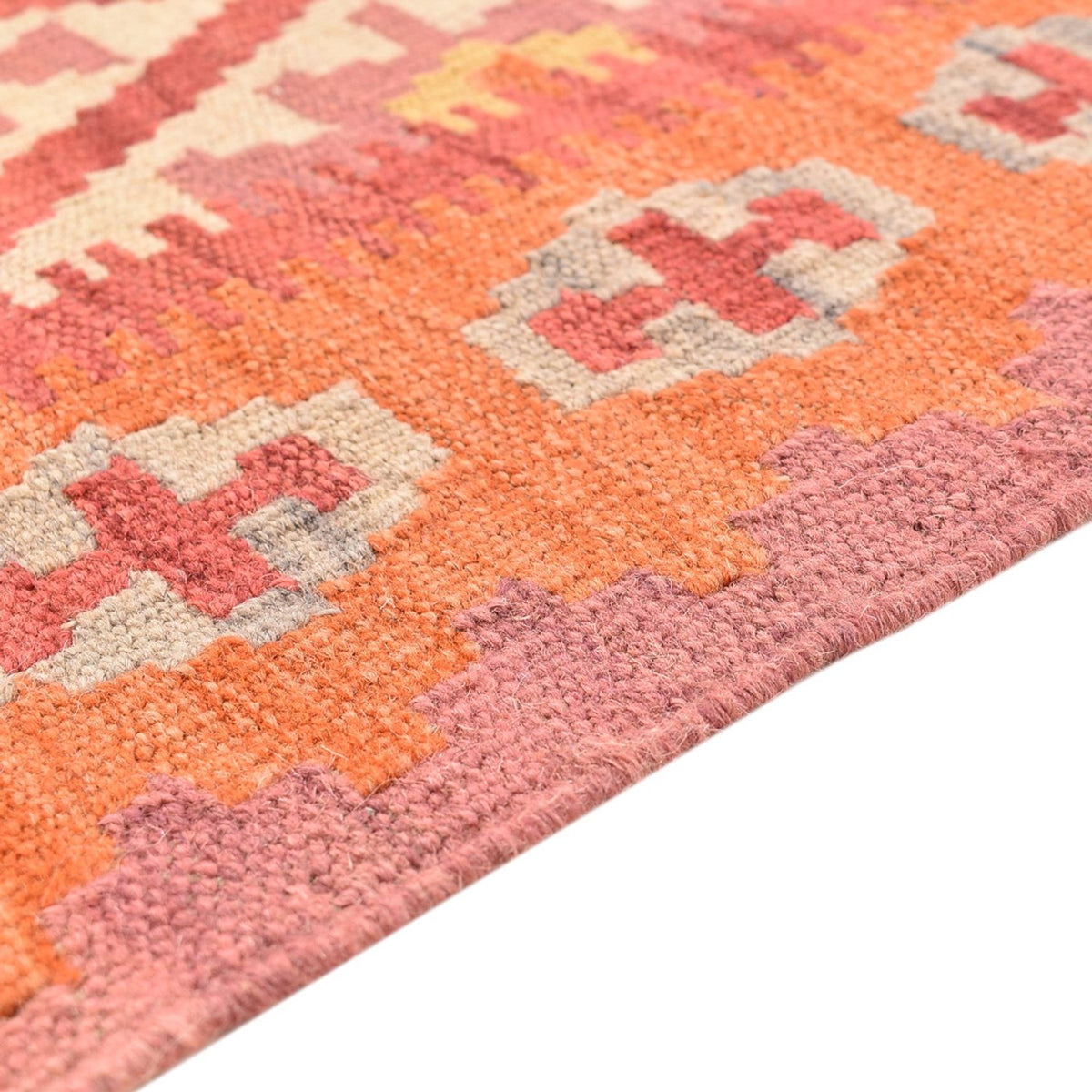 Loper Kelim tapijt - Oosters - 201 x 61 cm - veelkleurig