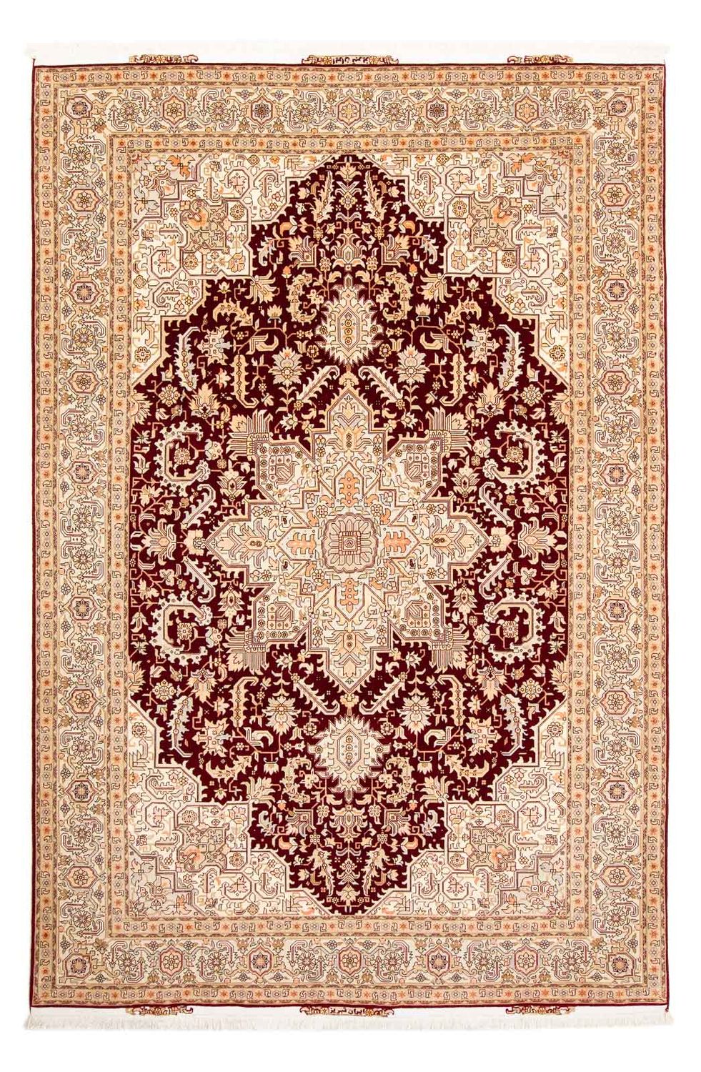 Perzisch tapijt - Tabriz - Royal - 300 x 200 cm - donkerrood