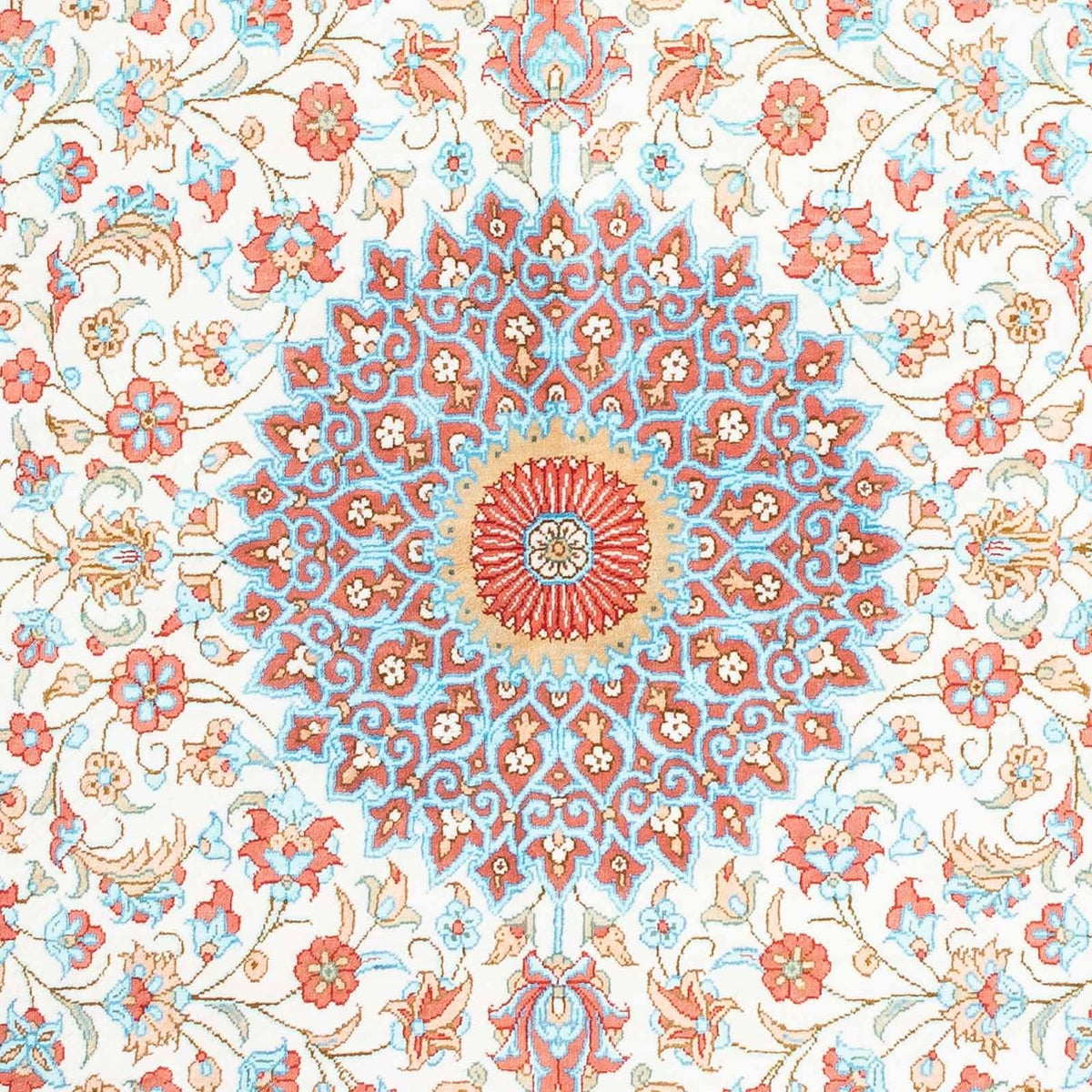 Perzisch tapijt - Ghom ovaal  - 120 x 76 cm - beige