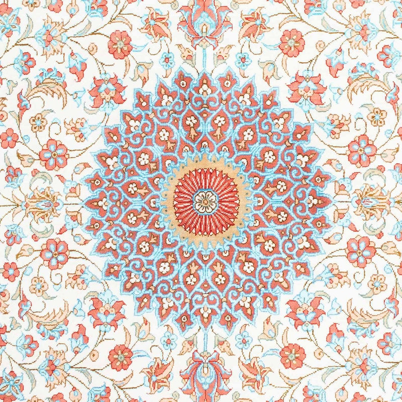 Perzisch tapijt - Ghom ovaal  - 120 x 76 cm - beige