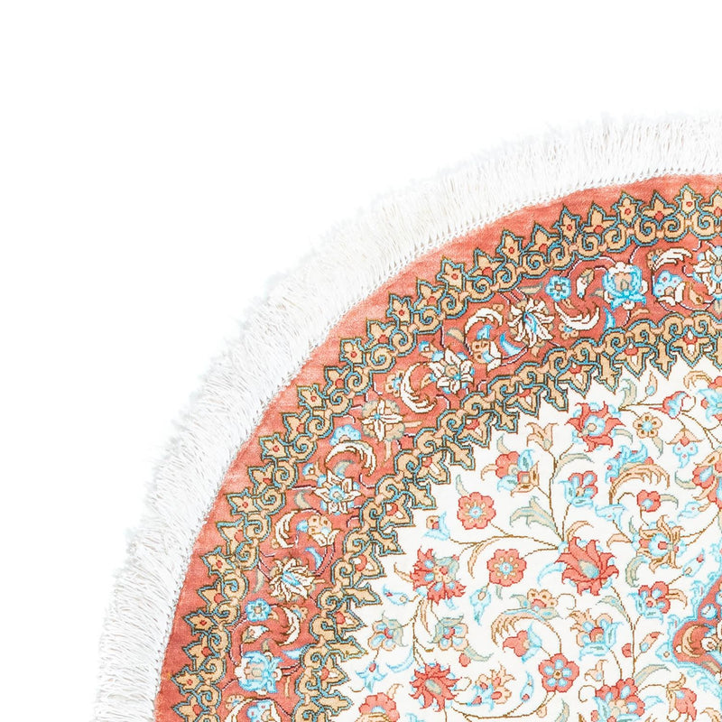 Perzisch tapijt - Ghom ovaal  - 120 x 76 cm - beige