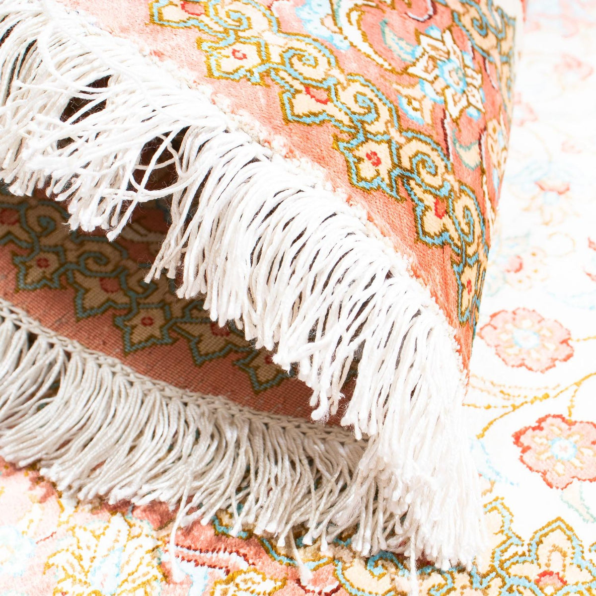 Perzisch tapijt - Ghom ovaal  - 120 x 76 cm - beige