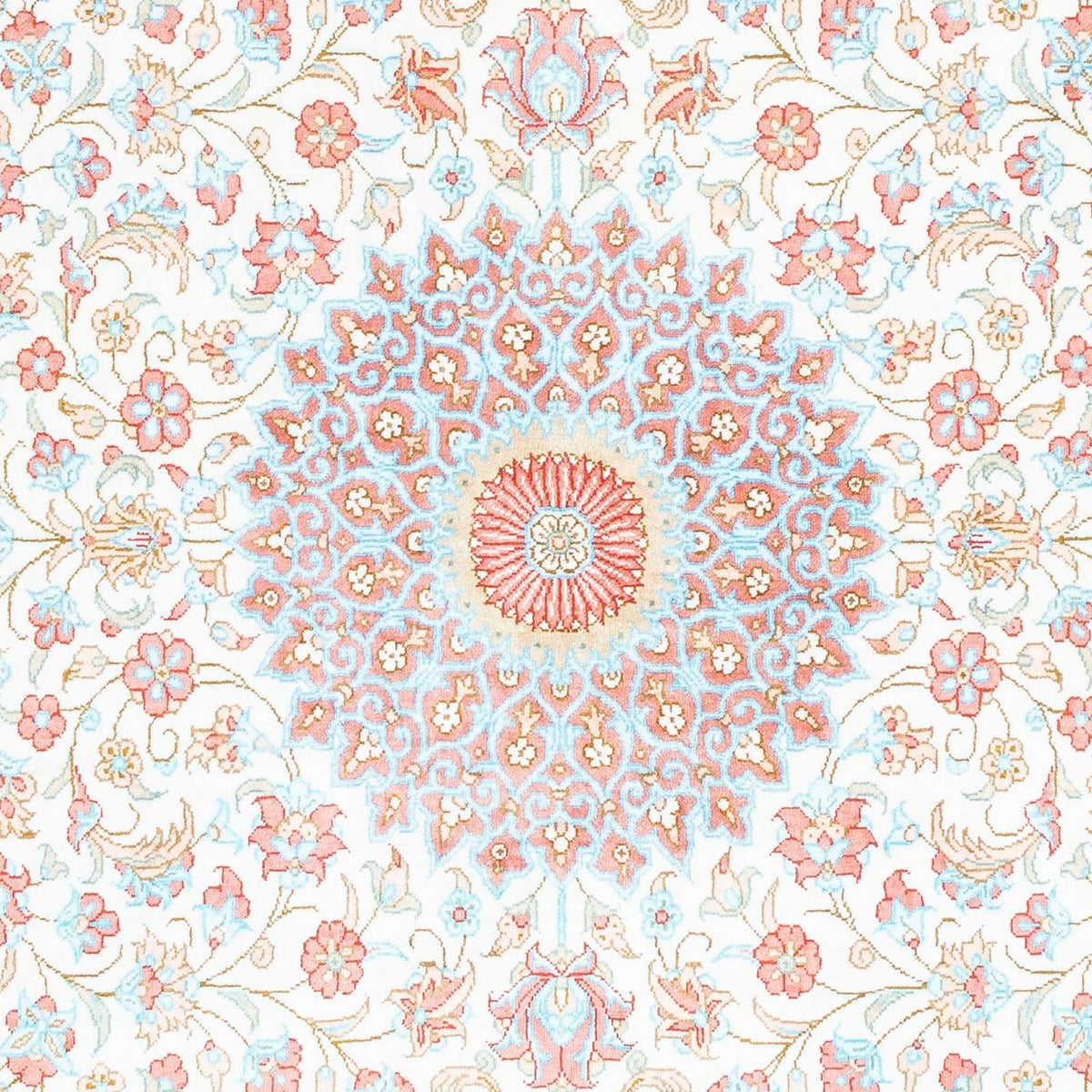 Perzisch tapijt - Ghom ovaal  - 120 x 76 cm - beige