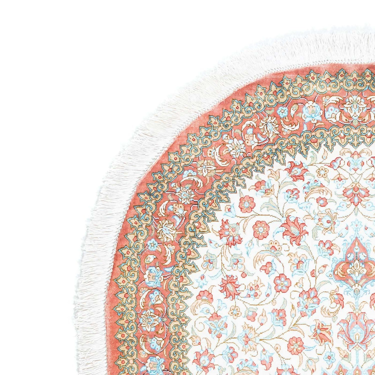 Perzisch tapijt - Ghom ovaal  - 120 x 76 cm - beige