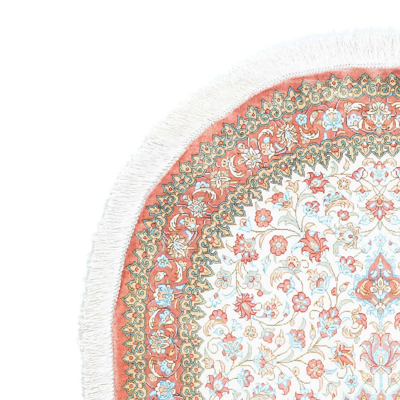 Perzisch tapijt - Ghom ovaal  - 120 x 76 cm - beige