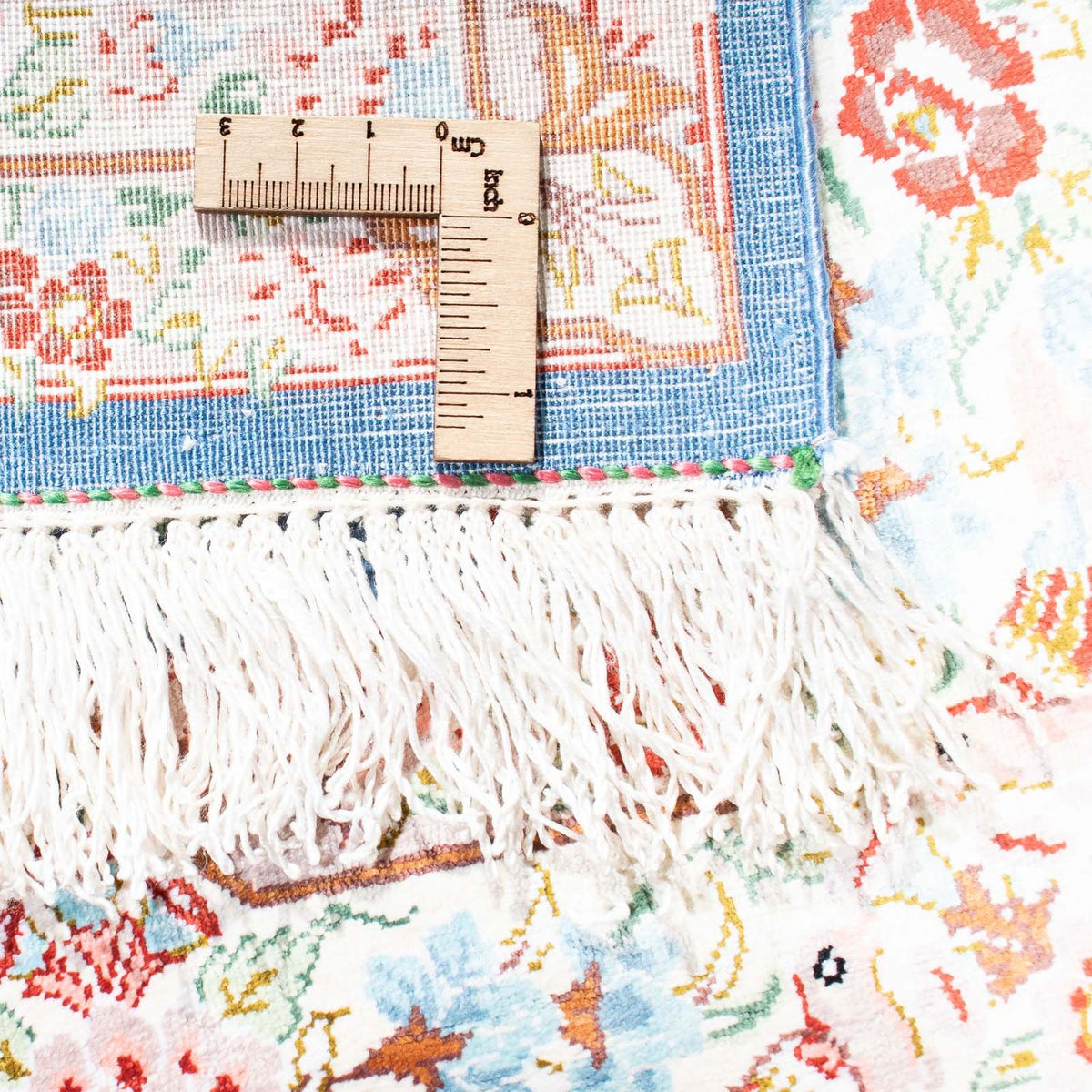 Perzisch tapijt - Ghom - 121 x 77 cm - lichtblauw