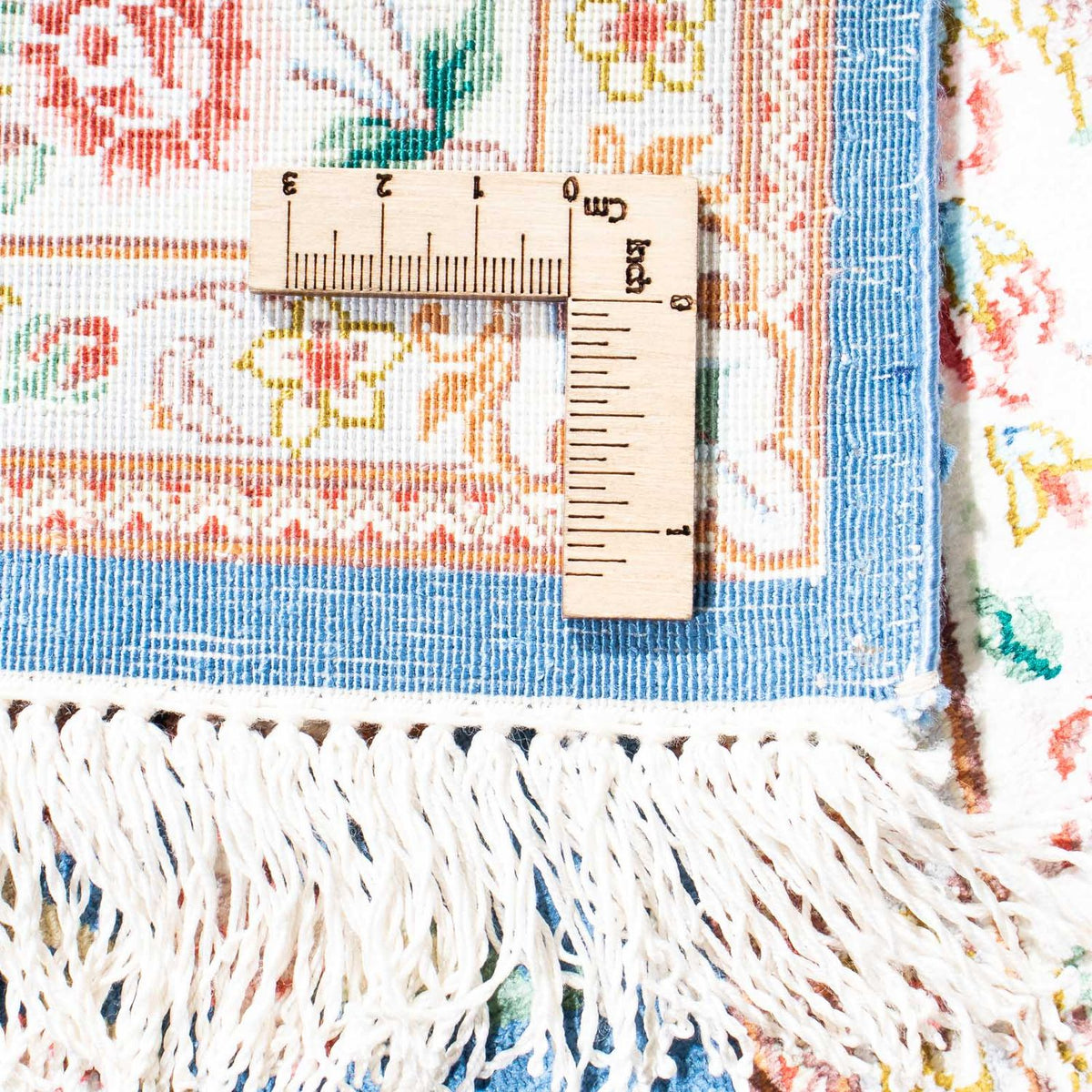 Perzisch tapijt - Ghom - 118 x 75 cm - lichtblauw