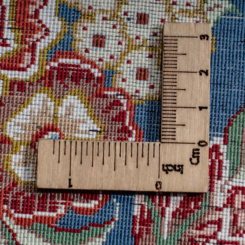 Zijden tapijt - Ghom Silk - Premium - 40 x 28 cm - donkerblauw