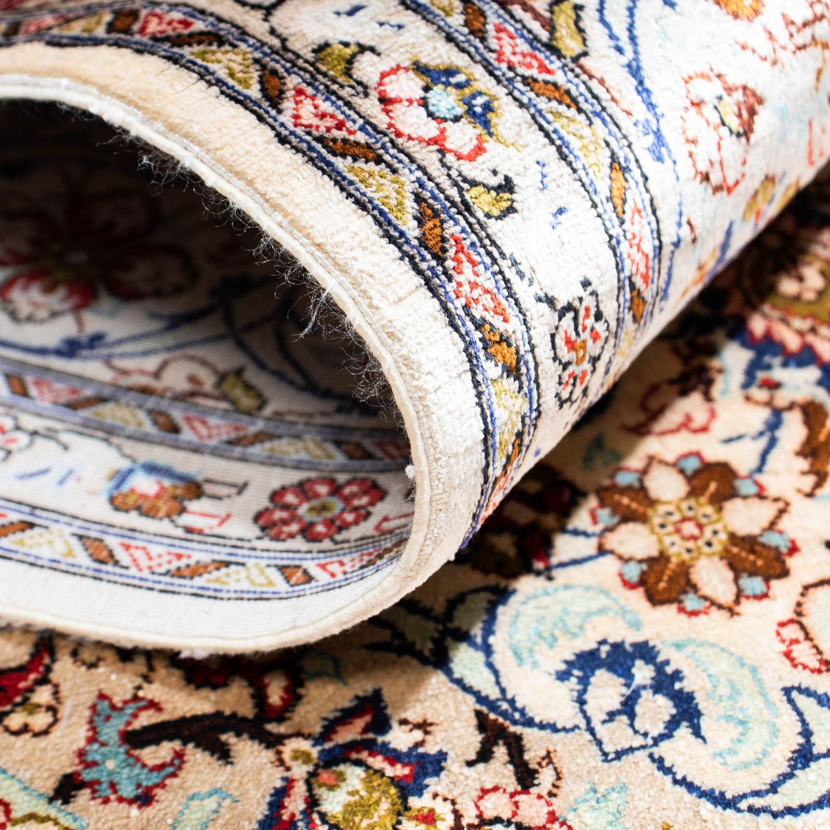 Perzisch tapijt - Ghom - 163 x 98 cm - beige