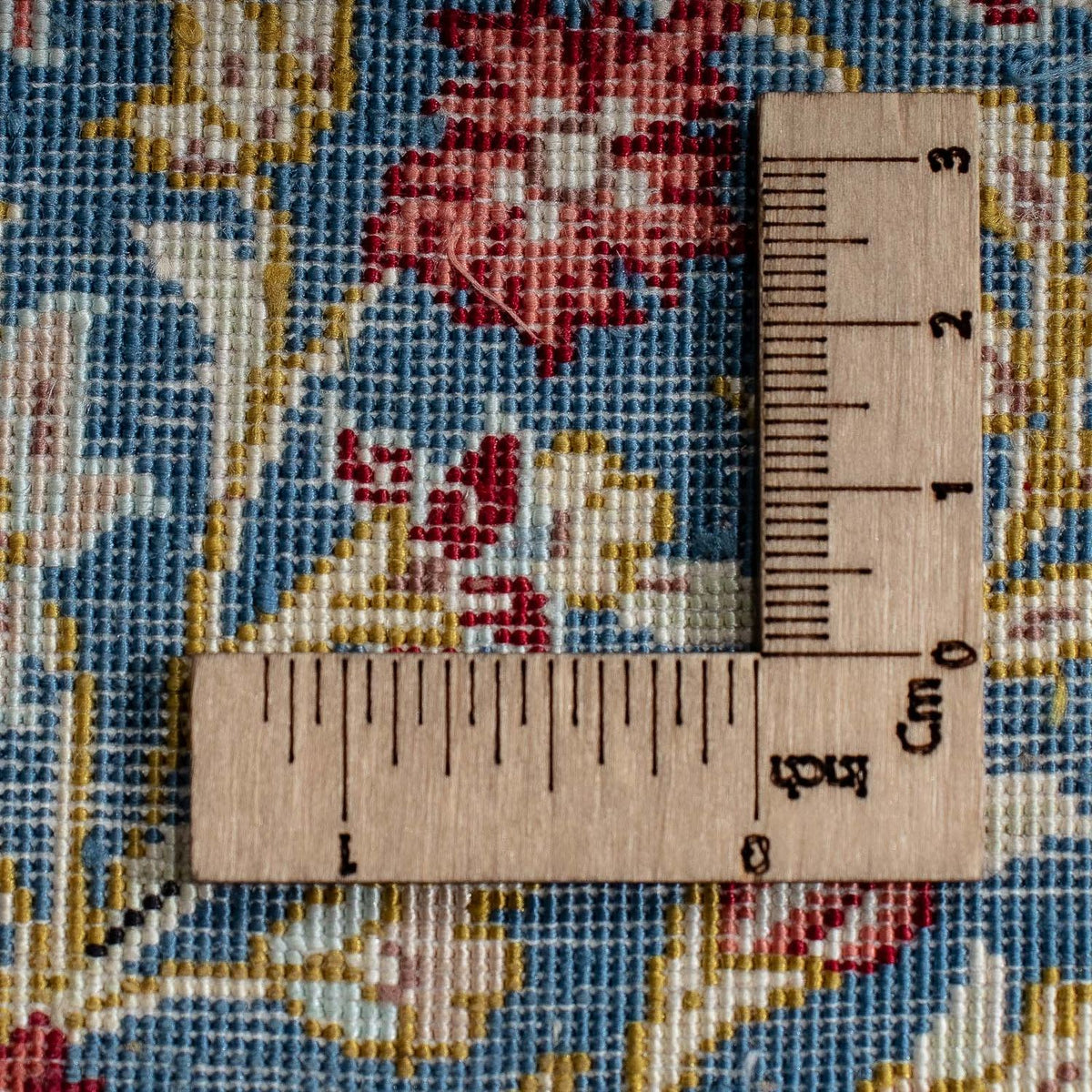 Zijden tapijt - Ghom Silk - Premium - 44 x 27 cm - donkerblauw