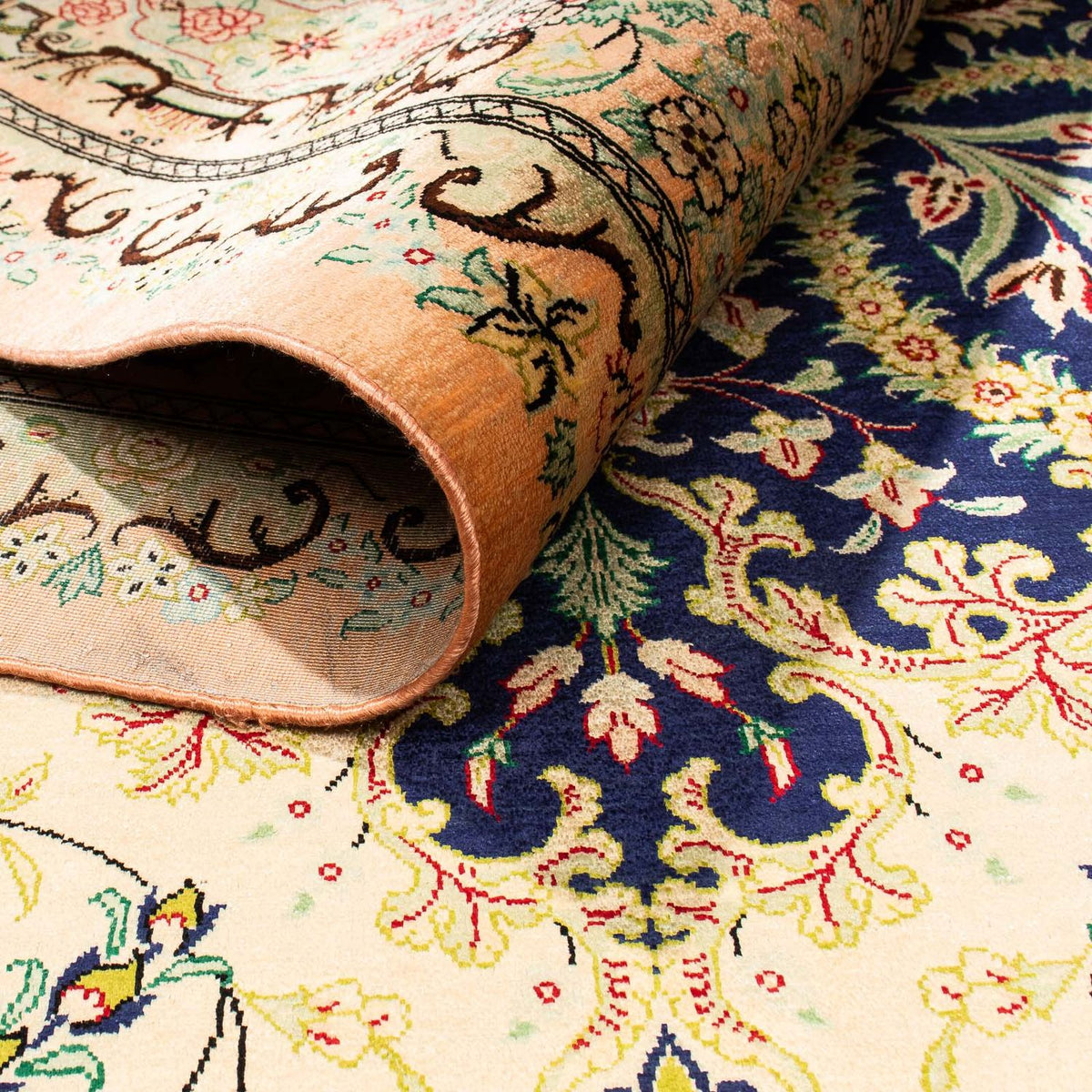 Perzisch tapijt - Ghom - 324 x 198 cm - beige