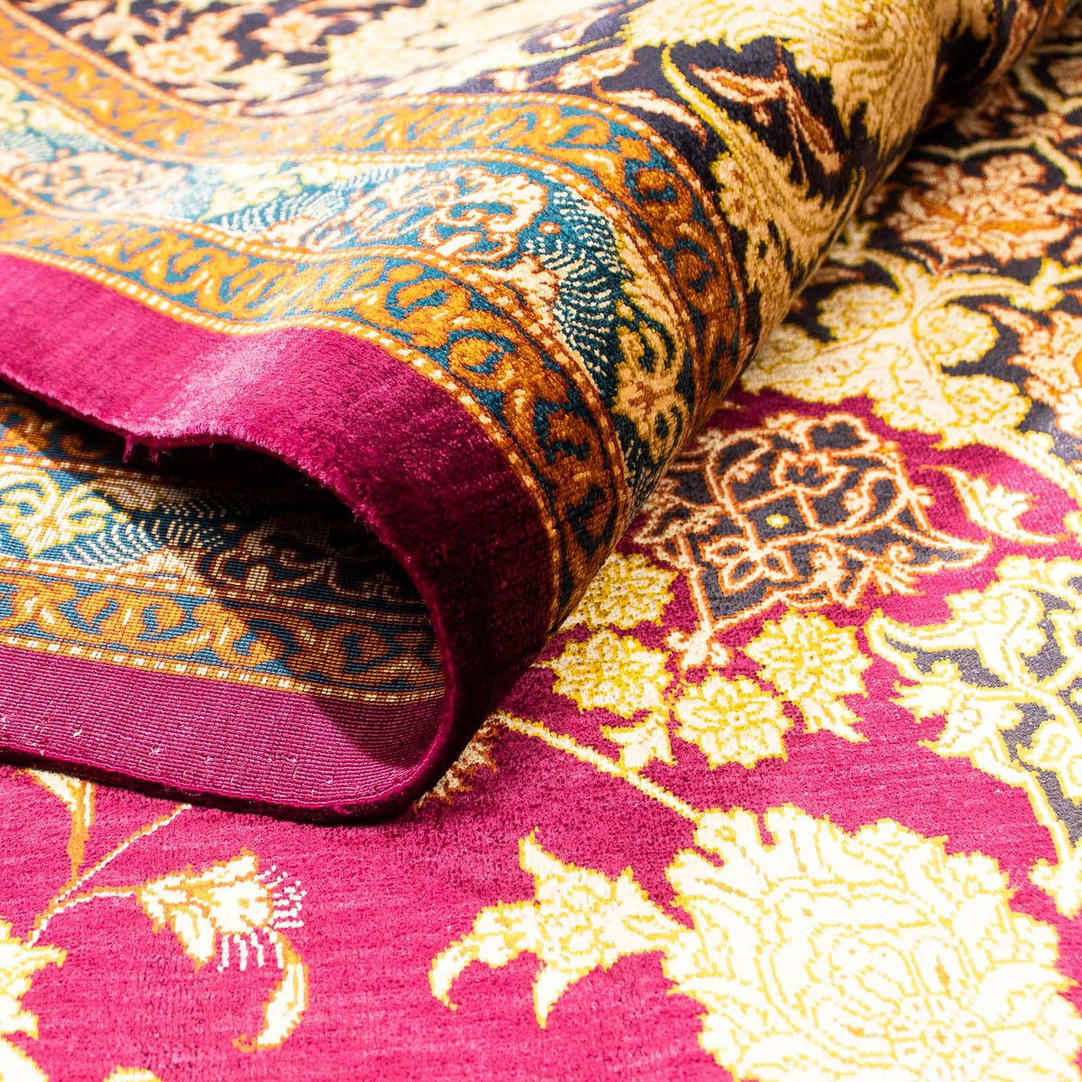 Perzisch tapijt - Ghom - 305 x 202 cm - donkerrood