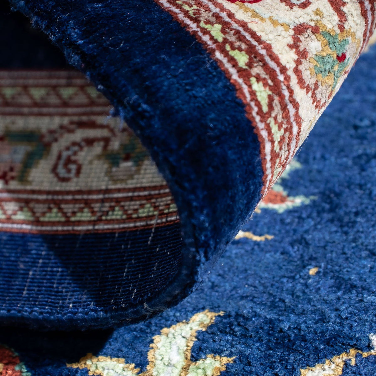 Perzisch tapijt - Ghom - 87 x 55 cm - donkerblauw