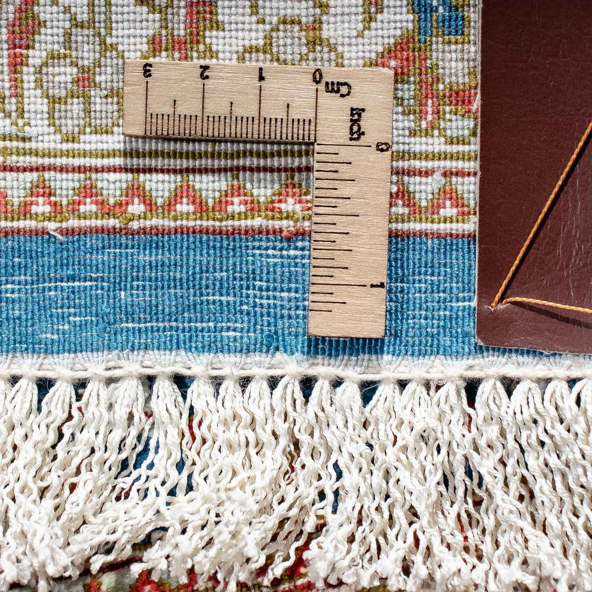 Perzisch tapijt - Ghom - 92 x 57 cm - donkerblauw