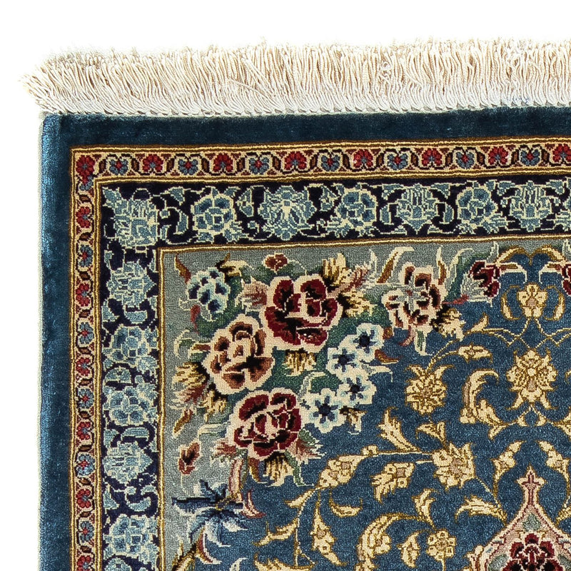 Perzisch tapijt - Ghom - 80 x 55 cm - donkerblauw