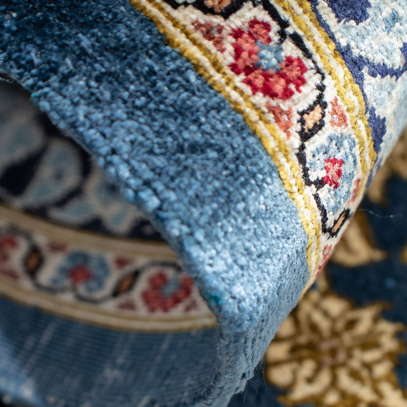 Perzisch tapijt - Ghom - 80 x 55 cm - donkerblauw