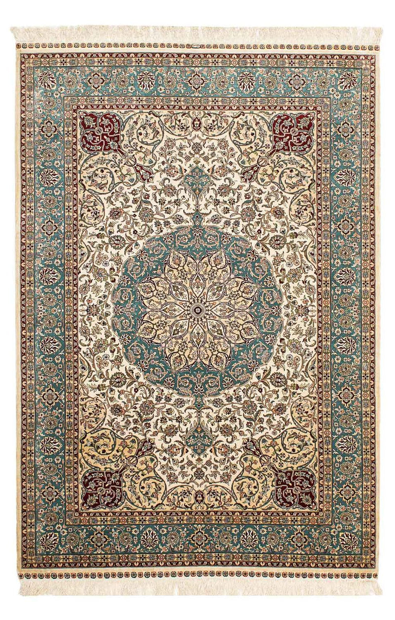 Zijden tapijt - China zijde - 183 x 122 cm - donkerrood