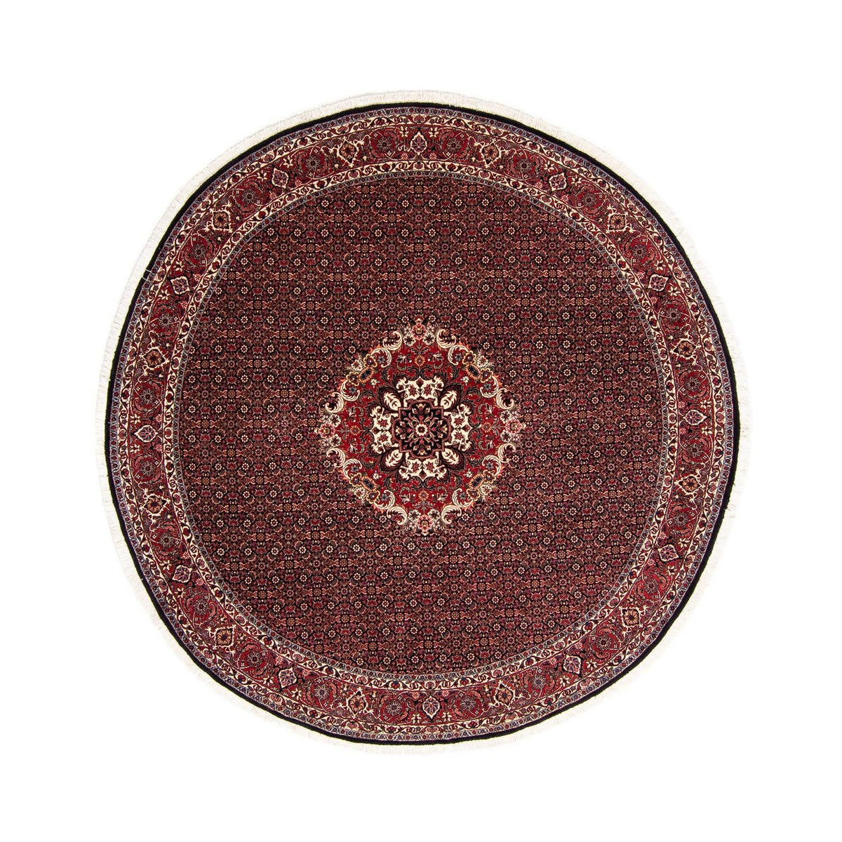 Perzisch tapijt - Bijar rond  - 250 x 250 cm - donkerrood