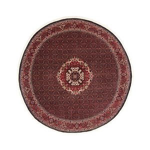 Perzisch tapijt - Bijar rond  - 250 x 250 cm - donkerrood