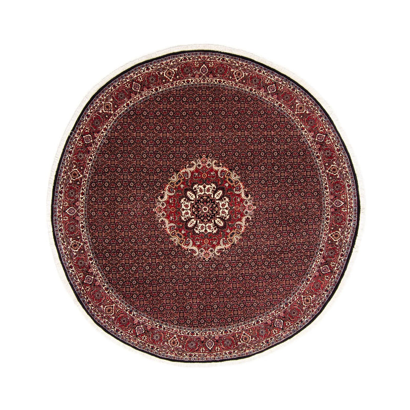 Perzisch tapijt - Bijar rond  - 250 x 250 cm - donkerrood