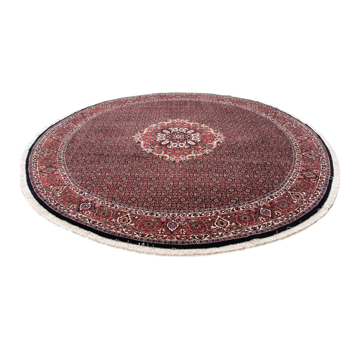 Perzisch tapijt - Bijar rond  - 250 x 250 cm - donkerrood