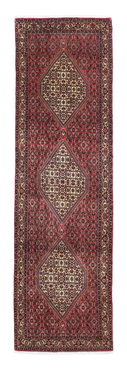 Loper Perzisch tapijt - Bijar - 298 x 88 cm - donkerrood