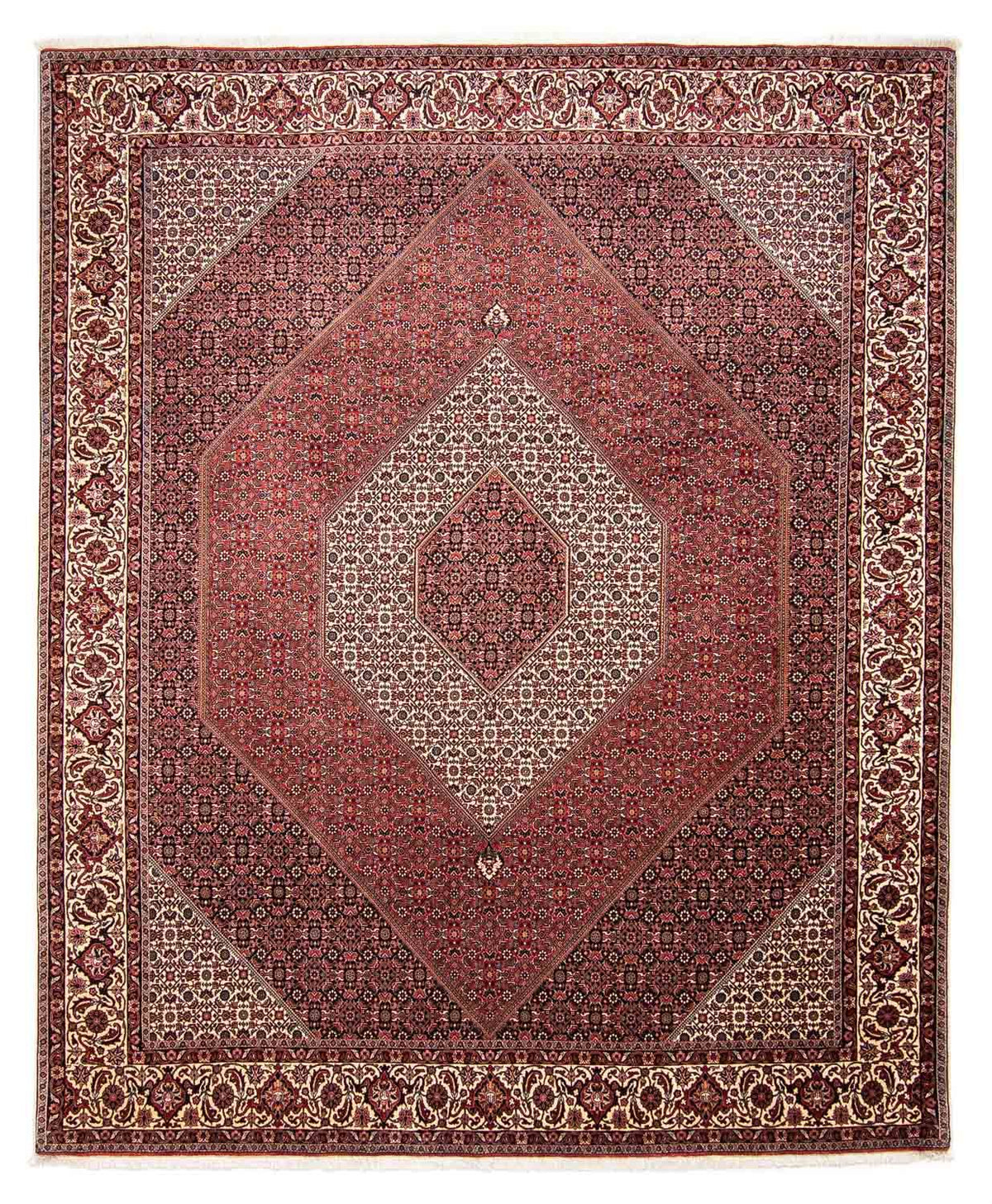 Perzisch tapijt - Bijar - 309 x 256 cm - donkerrood