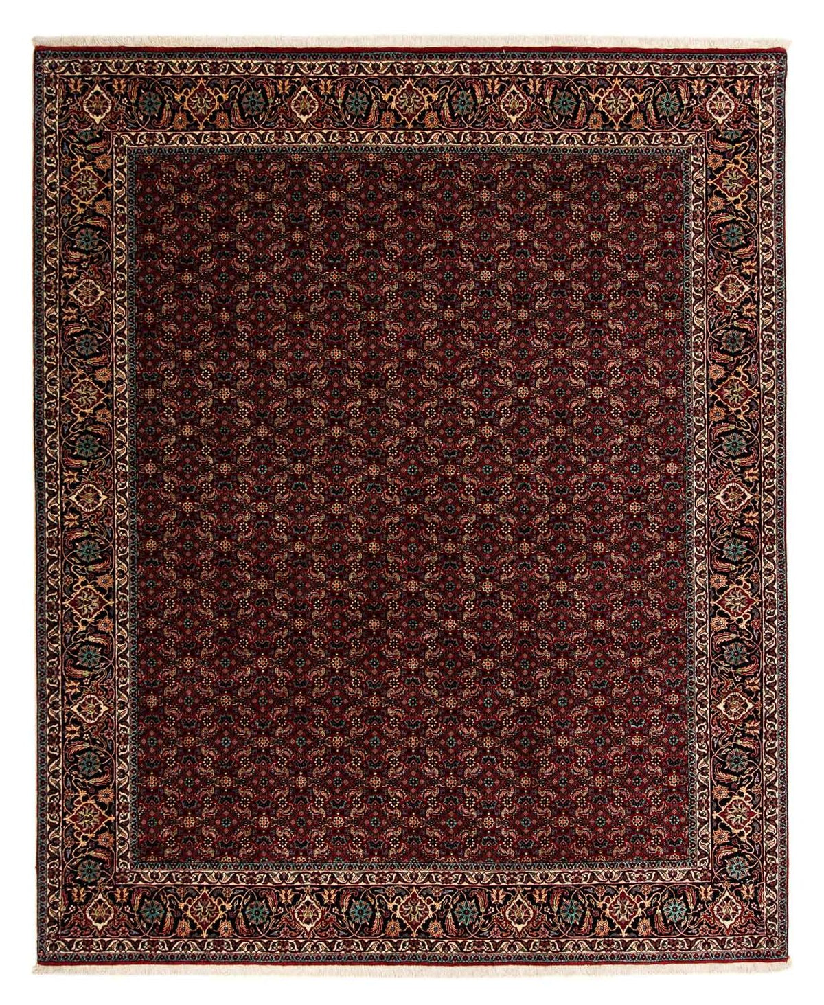 Perzisch tapijt - Bijar - 252 x 206 cm - donkerrood