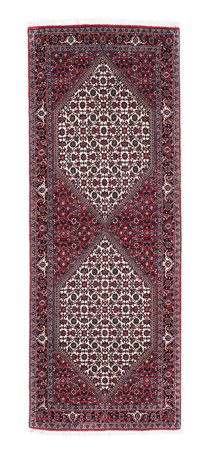 Loper Perzisch tapijt - Bijar - 199 x 73 cm - donkerrood