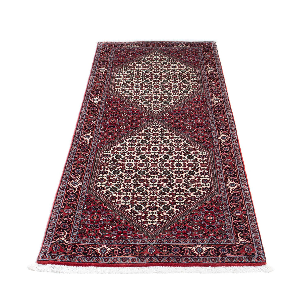 Loper Perzisch tapijt - Bijar - 199 x 73 cm - donkerrood