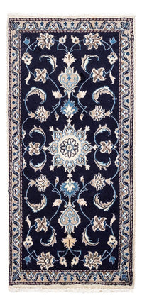 Perzisch tapijt - Nain - 134 x 65 cm - donkerblauw