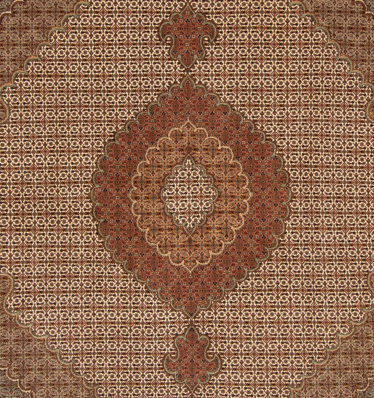 Perzisch tapijt - Tabriz - 252 x 202 cm - lichtbruin
