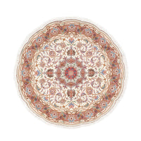Perzisch tapijt - Tabriz - Royal rond  - 105 x 105 cm - beige