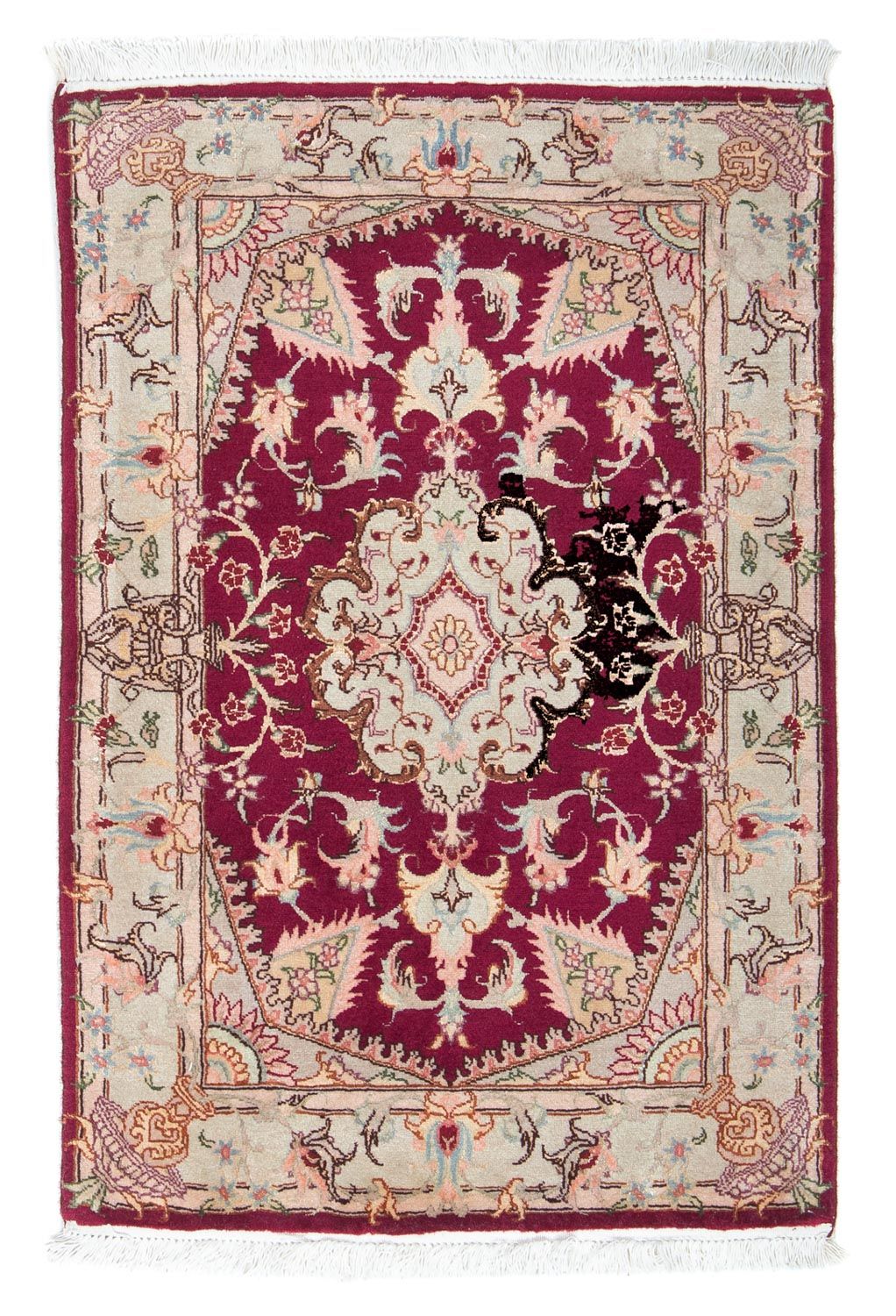 Perzisch tapijt - Tabriz - Royal - 87 x 59 cm - donkerrood