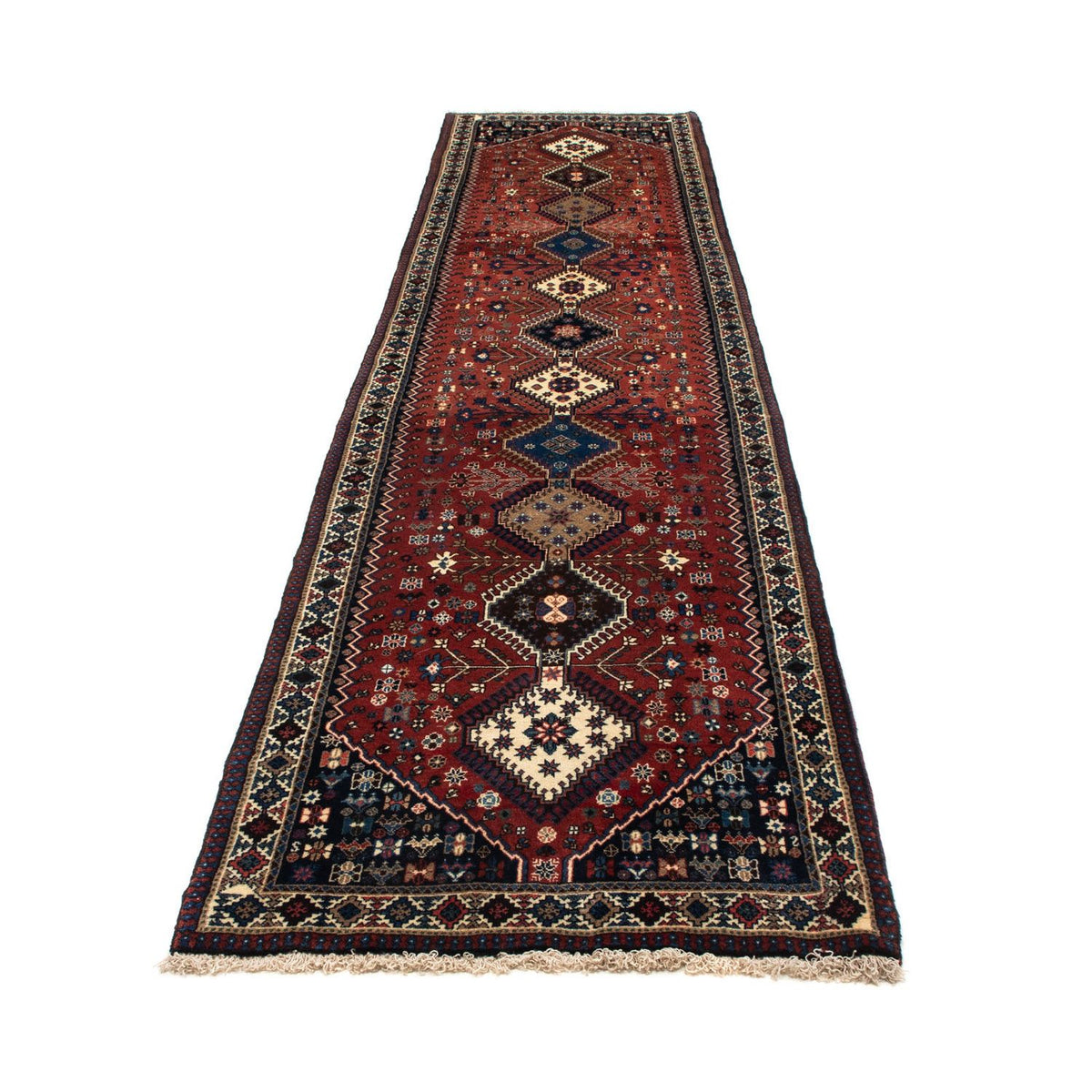 Loper Perzisch Tapijt - Nomadisch - 382 x 83 cm - donkerrood