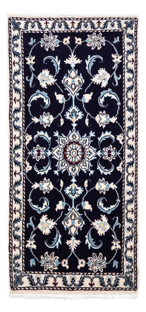 Perzisch tapijt - Nain - 135 x 66 cm - donkerblauw