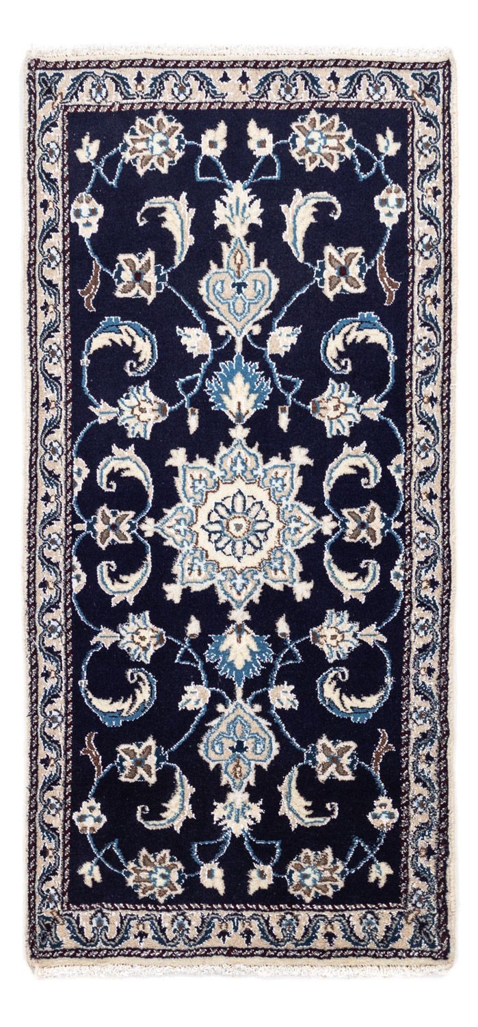 Perzisch tapijt - Nain - 138 x 68 cm - donkerblauw