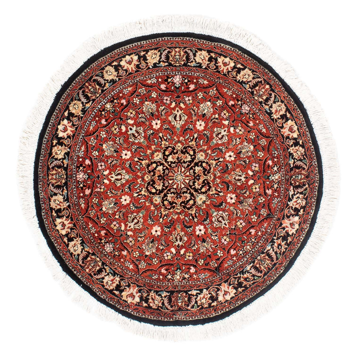 Perzisch tapijt - Bijar rond  - 127 x 127 cm - donkerrood