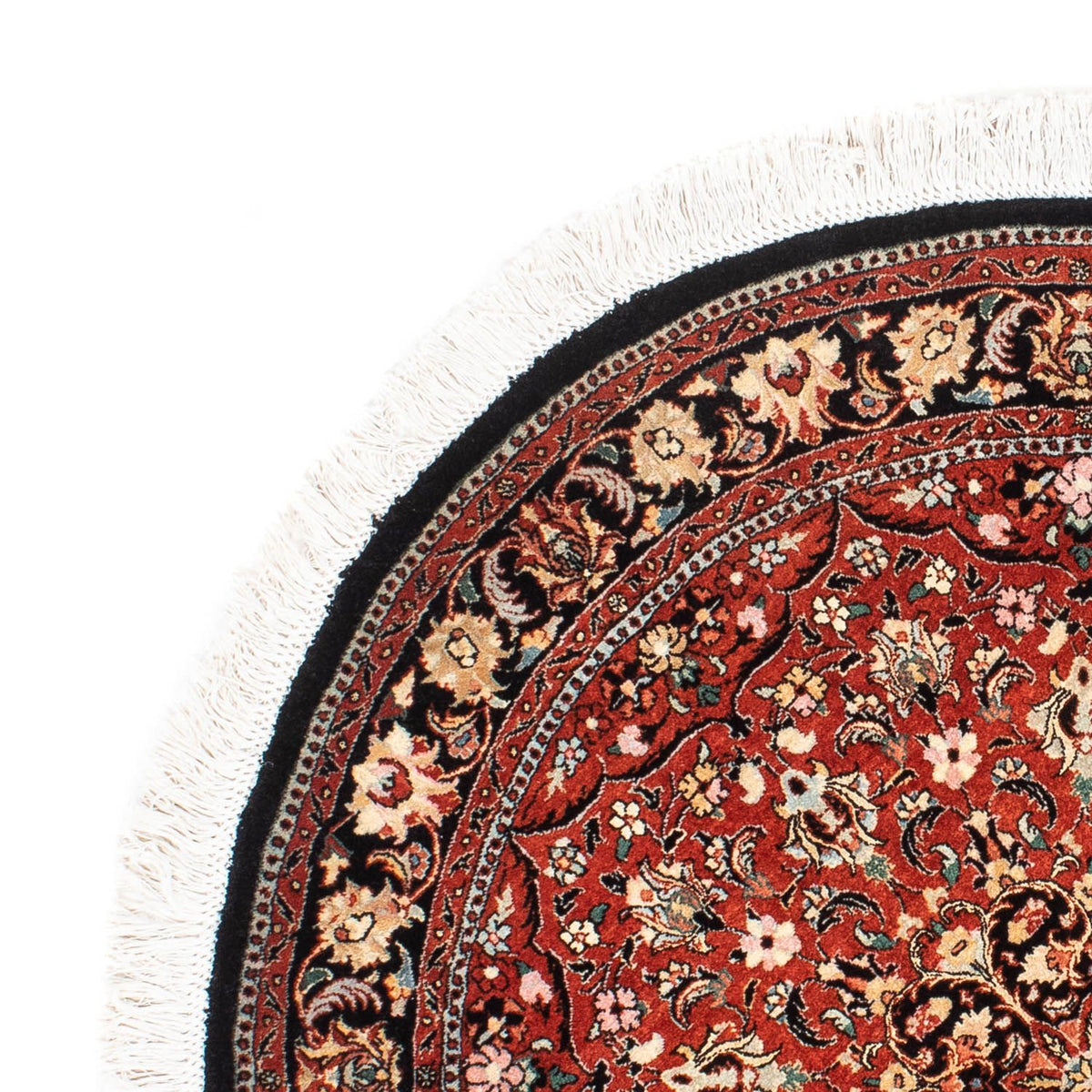 Perzisch tapijt - Bijar rond  - 127 x 127 cm - donkerrood
