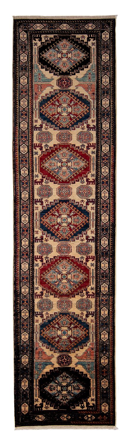 Loper Ziegler Tapijt - Kazak - 305 x 76 cm - donkerblauw