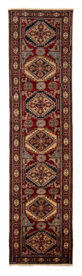 Loper Ziegler Tapijt - Kazak - 302 x 77 cm - donkerrood