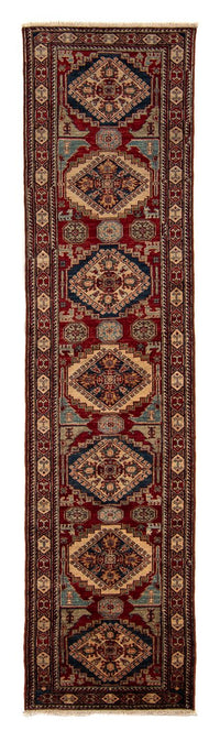 Loper Ziegler Tapijt - Kazak - 302 x 77 cm - donkerrood