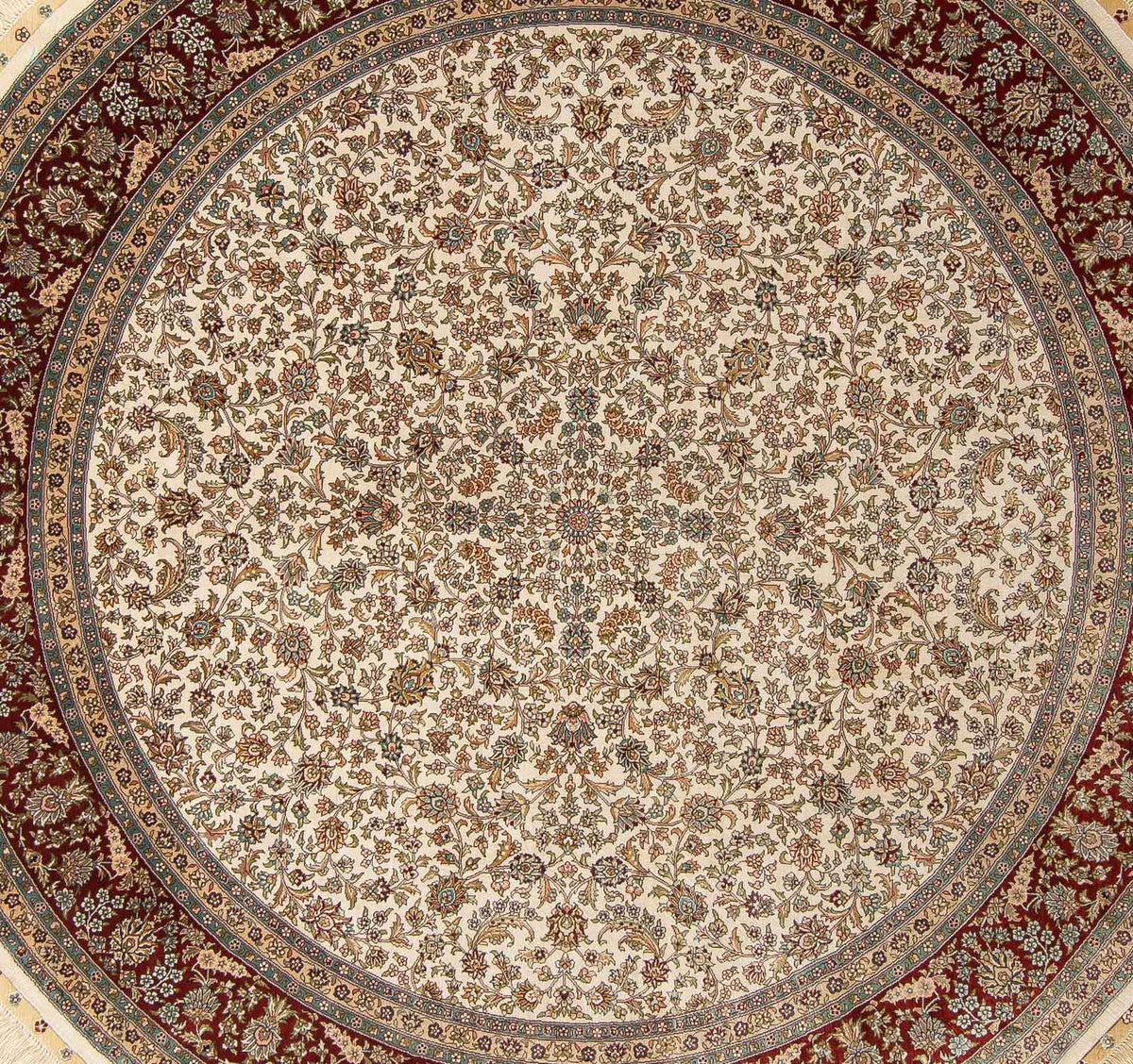 Oosters tapijt - Hereke rond  - 185 x 185 cm - beige